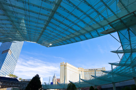 Las Vegas,  U.S.A. -  May 27, 20011:  Futuristic architectures in the Aria Casino and Resort zoneのeditorial素材