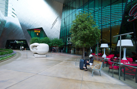 Las Vegas,  U.S.A. -  May 27, 20011:  Futuristic architectures in the Aria Casino and Resort zoneのeditorial素材