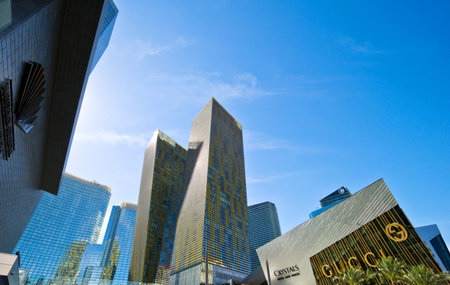 Las Vegas,  U.S.A. -  May 27, 20011:  Futuristic architectures in the Aria Casino and Resort zoneのeditorial素材
