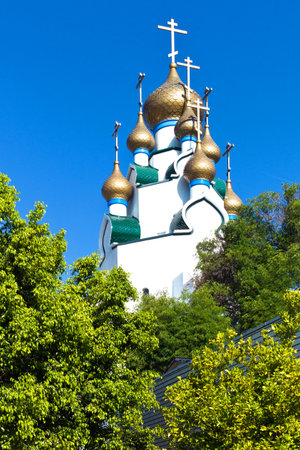 U.S.A., California, Los Angeles, a Russian church in the city suburbの写真素材