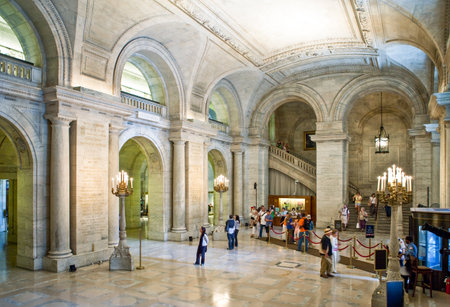 New York, U.S.A. - July 8, 2009: Manhattan,5th avenue,the Public Library