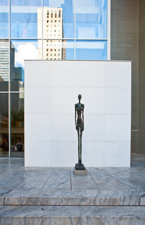 New York, U.S.A. - July 8, 2009:  Manhattan, a sculpture in the rest area of the MoMaのeditorial素材