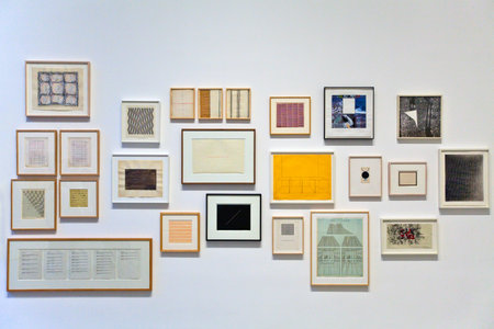 New York, U.S.A. - July 9, 2009: Manhattan. frame works in the MoMAのeditorial素材