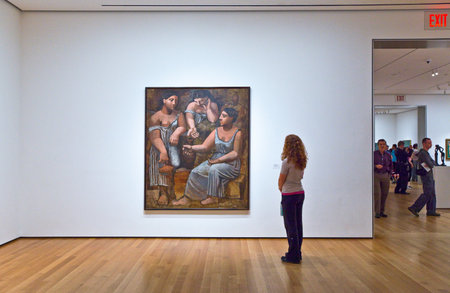 New York, U.S.A. - July 9, 2009: Manhattan. art works in the  halls of the MoMAのeditorial素材