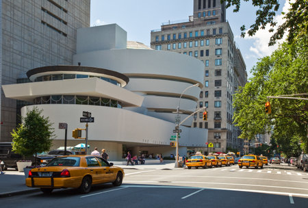 New York, U.S.A. - July 10, 2009:   Manhattan,the Guggenheim museumのeditorial素材