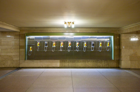 New York, U.S.A. - October 4, 20010:  Manhattan, payphones in the Grand Central Station