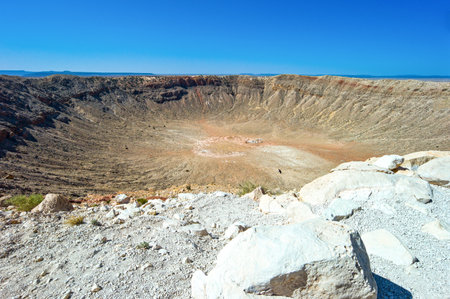 U.S.A. Arizona, Meteor City, the meteor crater near the Route 66