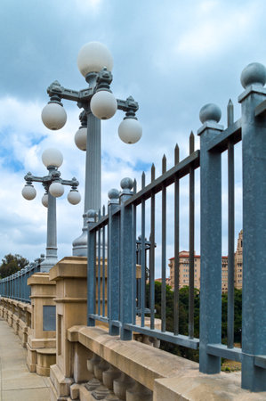 U.S.A. California, Route 66, Pasadena, the Colorado bridgeの写真素材