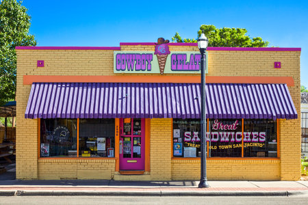 Amarillo, U.S.A. - May 21, 2011: Texas, vintage store on the Route 66のeditorial素材