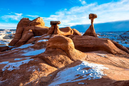 USA, Utah, marbled sandstone formations in the Paria Canyonの写真素材