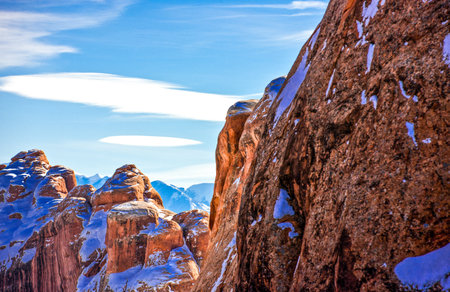 USA, Utah, the Moab Arches National Parkの写真素材