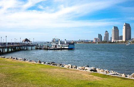 San Diego,  U.S.A. - June 2,  2011: The imbarcedero of Coronado Islandのeditorial素材