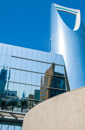Rijadh,  Saudi Arabia - November 14, 2007:  The modern architectures of  the Kingdom Tower in the...