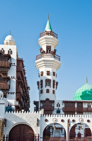 Jeddah, Saudi Arabia - November 19, 2008: The Abdul Raouf Khalif museum and mosque.のeditorial素材