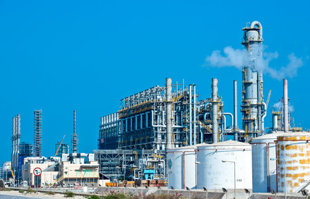 Dammam, Saudi Arabia - November 17, 2008: The Jubail Industrial city.のeditorial素材