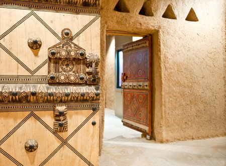 Riyadh,  Saudi Arabia - November 29, 2008: The inside of the Masmak Fortress (XIX century) in the old city center.のeditorial素材