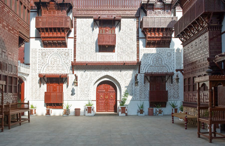 Jeddah, Saudi Arabia - November 20, 2008: The Abdul Raouf Khalif museum and mosque.のeditorial素材
