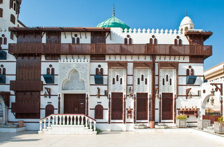 Jeddah, Saudi Arabia - November 19, 2008: The Abdul Raouf Khalif museum and mosque.のeditorial素材