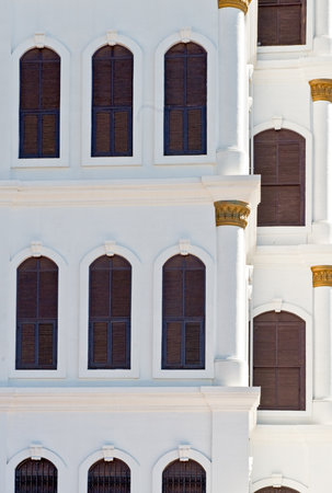Taif,  detail view of the Shubra Palace, traditional King's residenceのeditorial素材