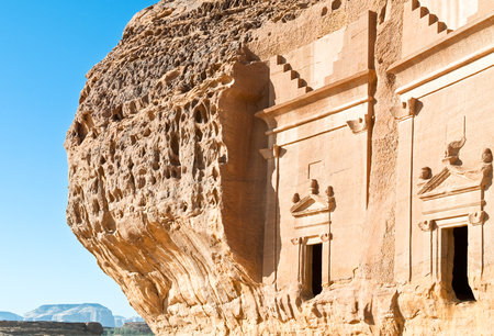 Madain Saleh, the archaeological site with the Nabatean tomb of the 1st centuryの写真素材