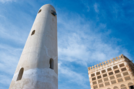 Muharraq,  Bahrain - December 6, 2006:  The Seyadi House and Mosque, builded in 1805 by the pearl trader  Ahmed bin Qassim Seyadi.のeditorial素材