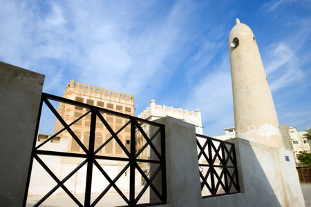 Muharraq,  Bahrain - December 6, 2006:  The Seyadi House and Mosque, builded in 1805 by the pearl trader  Ahmed bin Qassim Seyadi.のeditorial素材