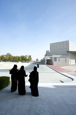 Manama, Bahrain - January 7, 2007: Students in the Gulf Bahrain university.
