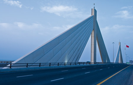Bahrain, Manama, the Shaikh  Isa Causewayの写真素材