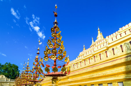 Myanmar, Bagan, the Kuthodaw temple.のeditorial素材