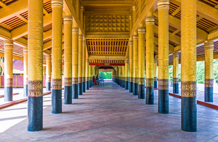 Myanmar, Mandalay, the Royal Palace.のeditorial素材