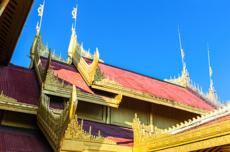 Myanmar, Mandalay, the Royal Palace.のeditorial素材