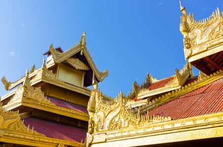 Myanmar, Mandalay, the Royal Palace.のeditorial素材