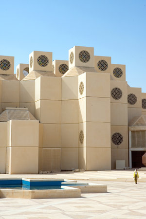 Qatar, Doha, architectures of the Qatar Universityのeditorial素材