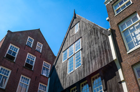 Amsterdam,  old wooden house in a catholic complex in the city centerのeditorial素材