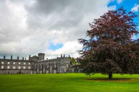 Kilkenny,  Ireland - August 2, 2013: The Castle seen from the gardenのeditorial素材