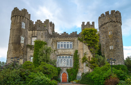 Dublin, Ireland - August 2, 2013:   The Malahide castle and gardenのeditorial素材