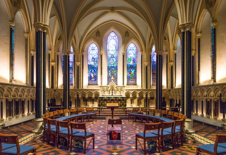 Ireland, Dublin, the interior of the St Patrik's cathedralのeditorial素材