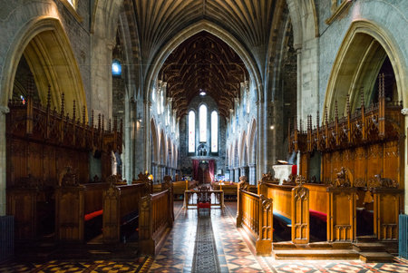 Ireland, Kilkenny, the St Canice's cathedral interiorのeditorial素材