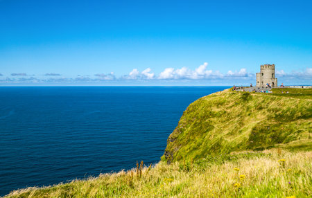 Ireland, Calway county, Cliffs of Moher, the O'Brien tower