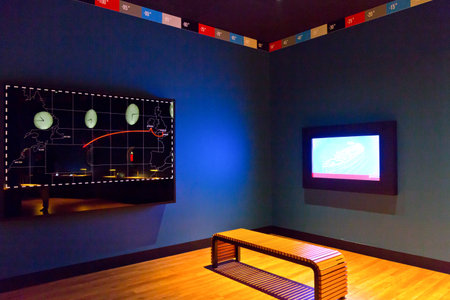 Cherbourg,  France, - May 21, 2012:  Normandy, La Cite De La Mer, the exhibition in memory of the...