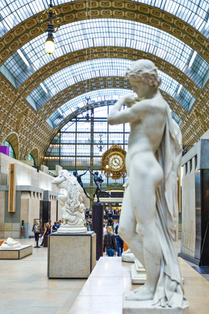 Paris,  France - October 6, 2009: Sculptures in the D'Orsay museum.のeditorial素材