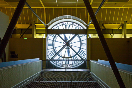 Paris,  France - October 6, 2009: The clock of the D'Orsay museum.のeditorial素材