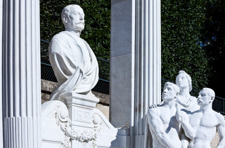 Paris,  France - August 29, 2011:  The Waldeck memorial in the Tuileries garden