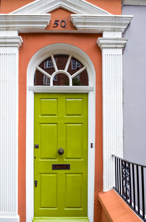 London, England - June 29, 2008:  A main door in Portobello streetのeditorial素材
