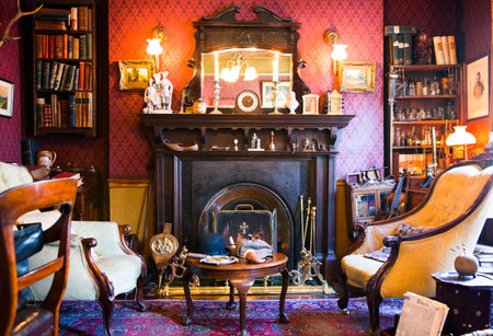 London, England - January 27, 2012: The Sherlock Holmes house and museum in Baker streetのeditorial素材