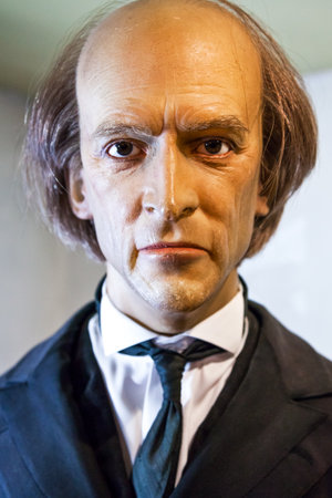 London, England - January 27, 2012: The wax statue of Prof.James Moriarty (the Napoleon of crime) ...