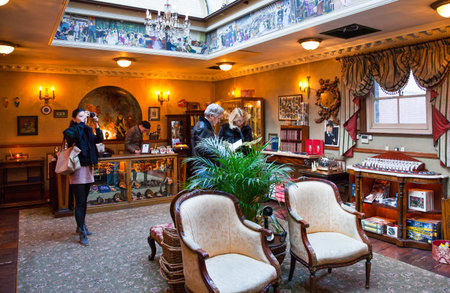 London, England - January 27, 2012: The Sherlock Holmes museum in Baker streetのeditorial素材