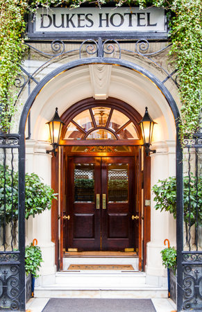 London, England - January 28, 2012: The Dukes Hotel in St James streetのeditorial素材