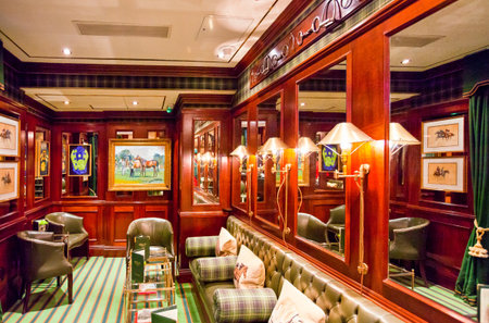 London, England - January 29, 2012:  The afternoon tea hall of the Milestone Hotel in Kensington courtのeditorial素材
