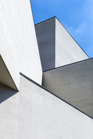 Milan, Italy - May 7, 2012:  The  modern architectures of the Arcinboldi theater in the Balocco quarterのeditorial素材